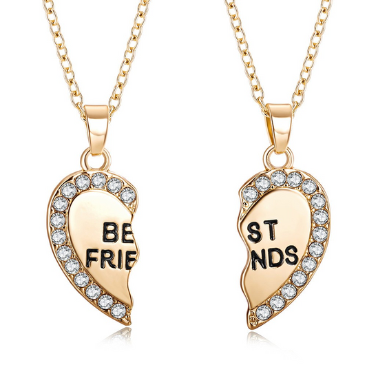 BondedHearts™ – Custom Couple Necklaces (Split Heart Set)